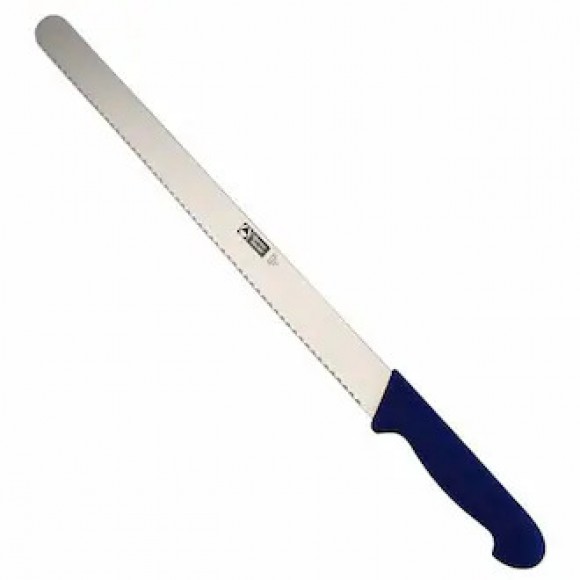Сладкарски нож с заоблен връх и вълнообразно острие - 36см